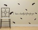 I Have a Heartful Love Quotes Wall Decal Love Vinyl Feather Stickers